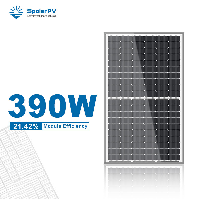 380w 390w full black solar panel