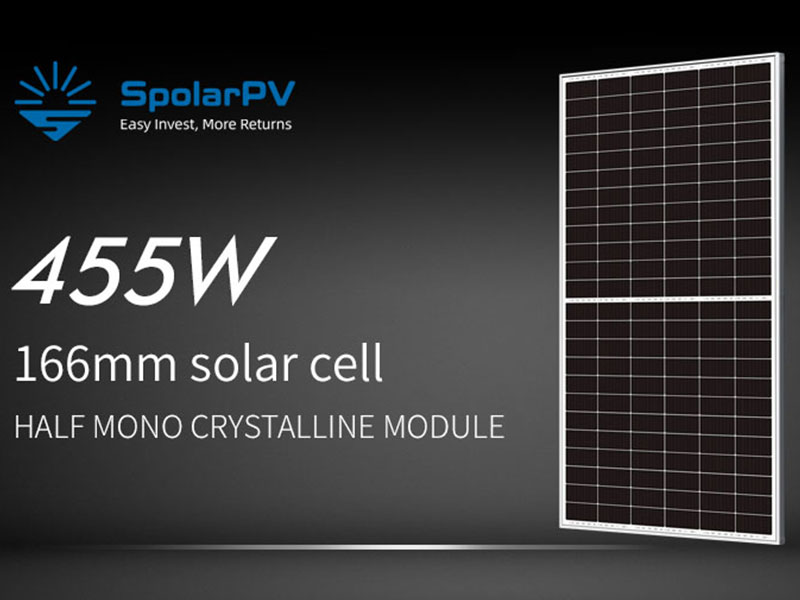 Module solaire de 166 mm 455 W dans un entrepôt de l'UE