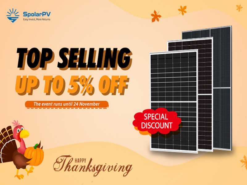 Promotion de Thanksgiving pour les modules solaires d'entrepôt
