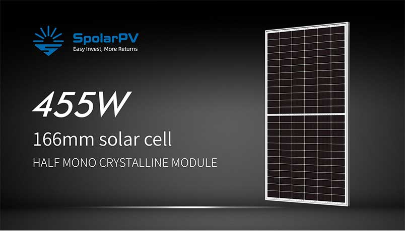 455w 166cell mono solar panel