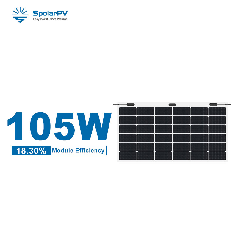 105w flexible solar module for rooftop