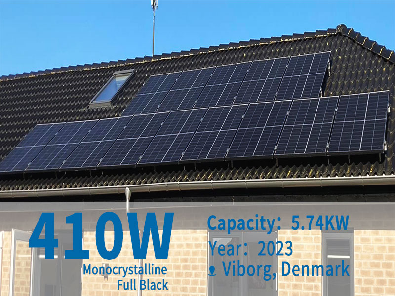 Étude de cas solaire sur le toit de 5,74 kW de SpolarPV à Viborg, au Danemark