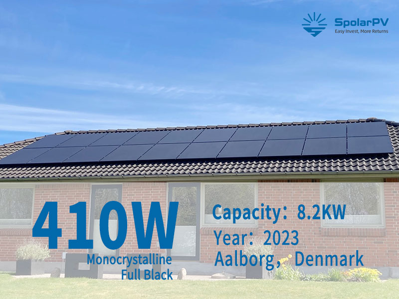 Exploiter la puissance du soleil : le panneau solaire entièrement noir de 410 W de SpolarPV brille à Aalborg, au Danemark